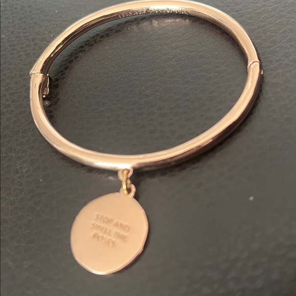 Kate spade . Rose Gold Bangle Bracelet with Charm - Picture 2 of 4